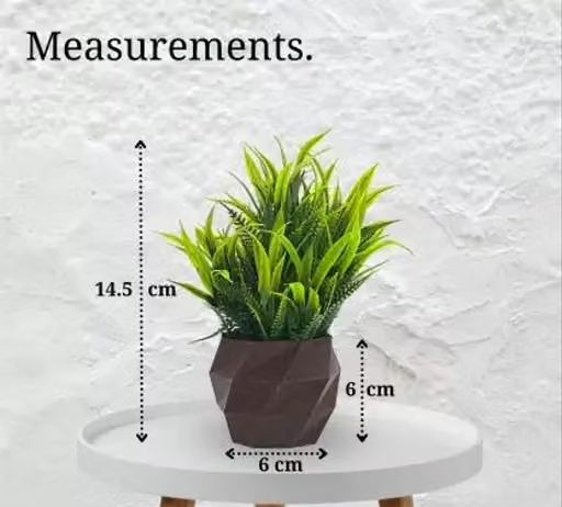 Brown Pot Variety Pack: 4 Small Artificial Plants - Contemporary Touch for Your Decor, Perfect for Minimalist Spaces - JJ Plastic - Image 3