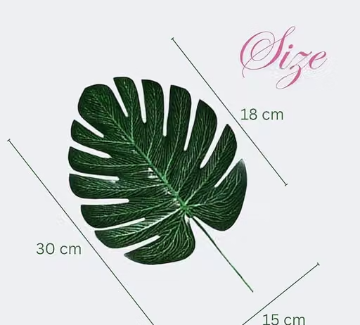 Artificial Monstera Palm Leaves| Artificial Plant Leaf Home Office Business Place Decoration|Jungle Theme Birthday Hawaii Party Decoration. Realistic Greenery. (4) - Image 4