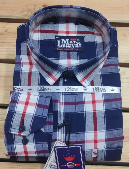 Comfy cotton check shirt for Men, Single pocket, Full sleeves vol1