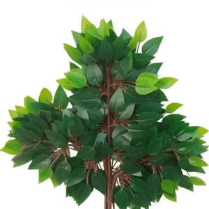 AKP Pack Of 6 Artificial Ficus Plants & 42 Leaves for Indoor Outdoor Install & Washable Perfect Product for Your Home Decor (GREEN)