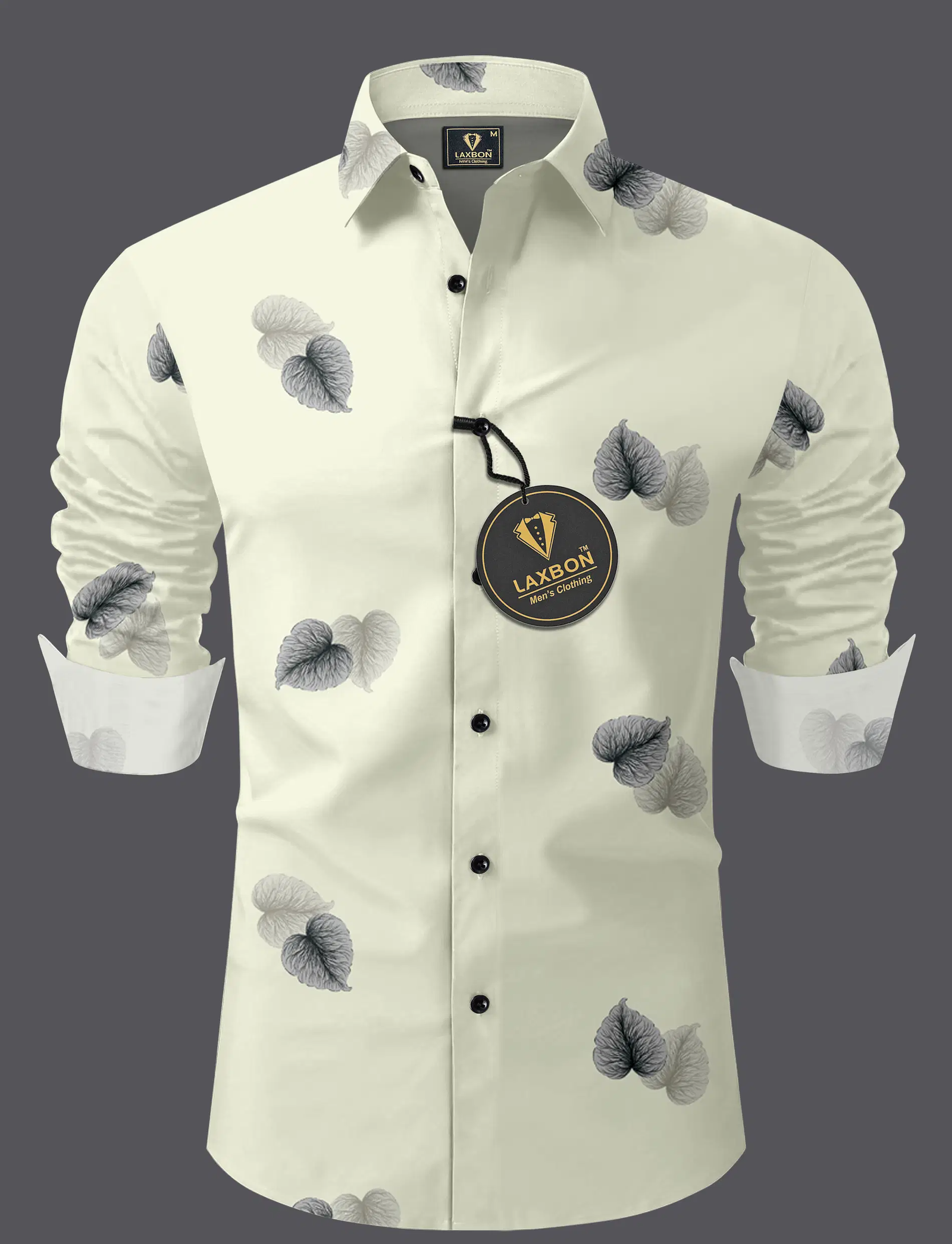 100% Cotton Regular Fit Printed Full Sleeves Men's Casual Shirt - Cream ( Pack of 1 )
