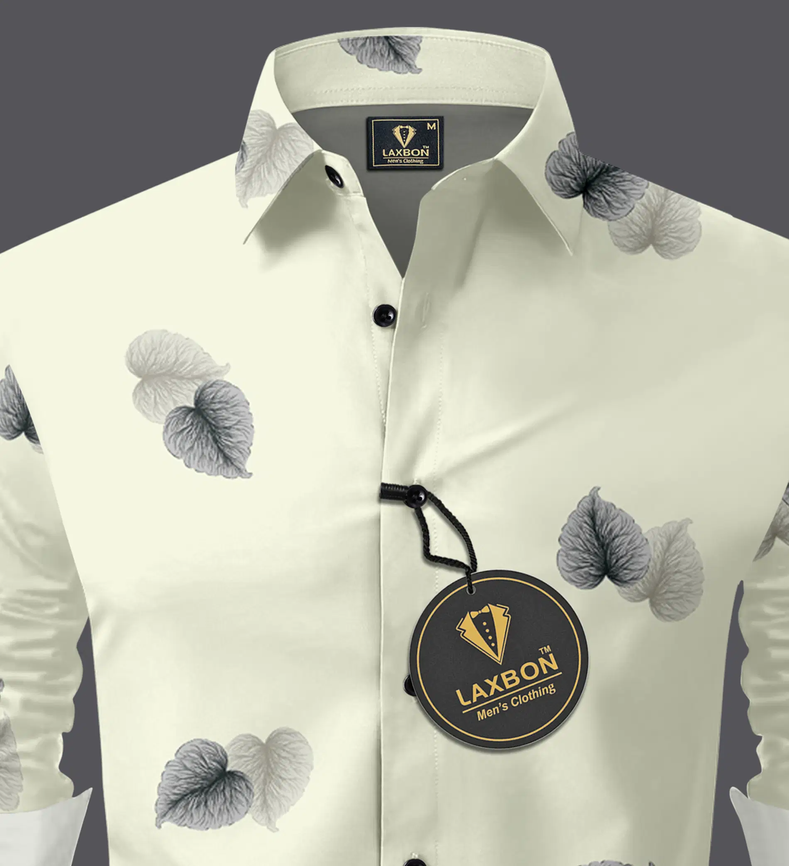 100% Cotton Regular Fit Printed Full Sleeves Men's Casual Shirt - Cream ( Pack of 1 ) - Image 2