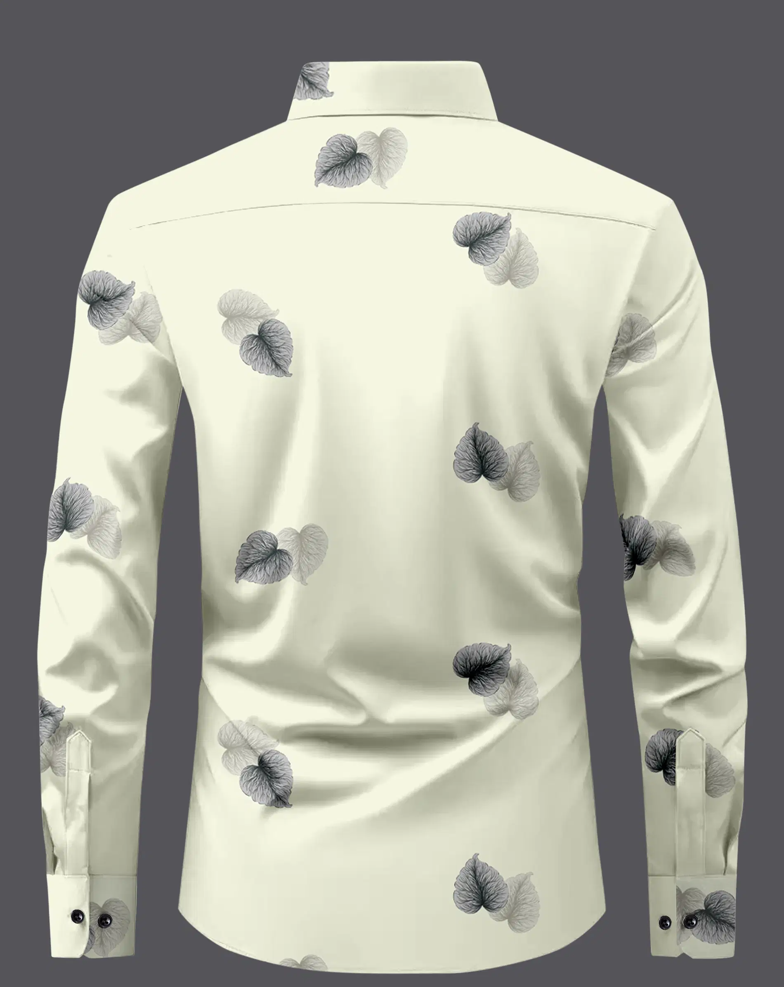 100% Cotton Regular Fit Printed Full Sleeves Men's Casual Shirt - Cream ( Pack of 1 ) - Image 3