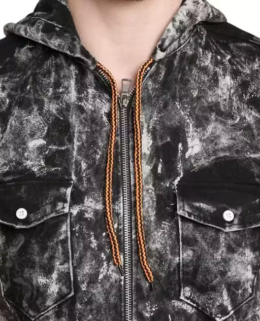 Matelco Men's Black Denim Shirts sleeveless with Hooodie |Casual Shirt|Holiday Shirt|Beach Shirt - Image 4