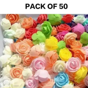 Premium Artificial Foam Rose Fake Flowers Water Floating Flowers, Pooja Thali, Festival and Events, Home, Table, Badroom, Pooja Room, Diwali Decoration Total 50pcs