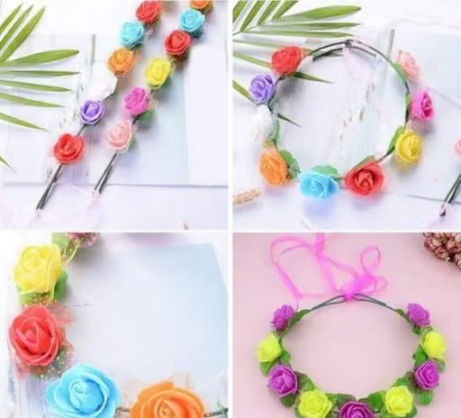 Premium Artificial Foam Rose Fake Flowers Water Floating Flowers, Pooja Thali, Festival and Events, Home, Table, Badroom, Pooja Room, Diwali Decoration Total 50pcs - Image 2