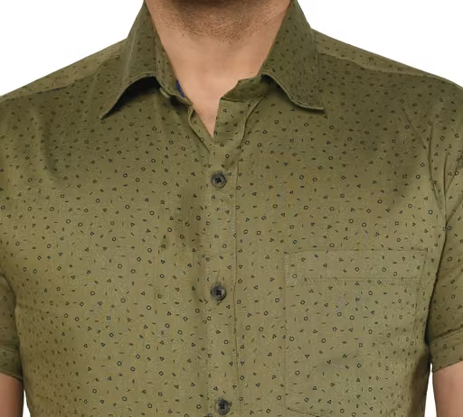 Men cotton printed slim fit shirt - Image 4
