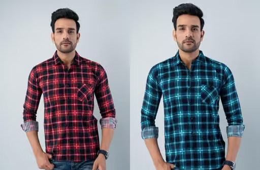 Cotton Casual Checkered Shirts For Men- Pack of 2