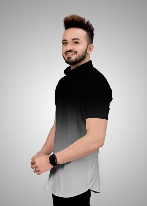 SALE PRICE LIVE ORDER NOW !! Men's Premium Lycra Casual Half Sleeve Shirt - Image 3