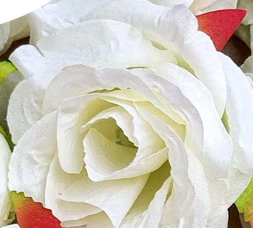 (24 Flowers) White Rose Flowers for DIY Crafts Temple Home Decor - Image 3