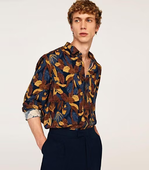 New Fancy Stylish Shirt (Petal Print))