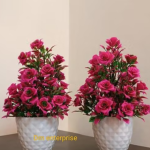 DM enterprise artificial bonsai plant, artificial flowers plant artificial decorative plant home office indoor and outdoor decoration purpose set of 02