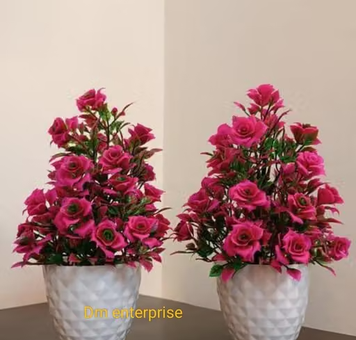 DM enterprise artificial bonsai plant, artificial flowers plant artificial decorative plant home office indoor and outdoor decoration purpose set of 02 - Image 2