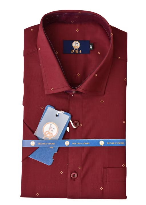 Men's Pure Cotton Red printed shirts