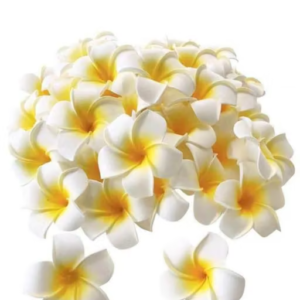 Bellu Artificial flower Big Foam Hawaii Beach Water Floating Flowers for Decoration, Pooja Thali. Festival & Events, Home, Table, Bedroom, Pooja Room, DIY Craft (White, 6 cm) (8 pcs)
