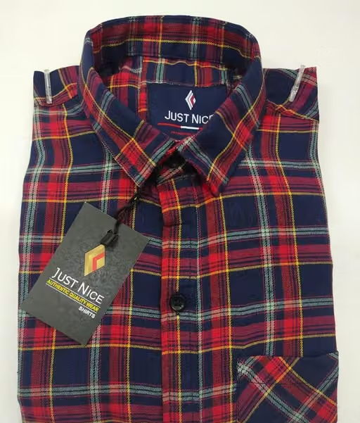 TS fashion men's Regular Fit Casual Check Shirts Cotton Full Sleeves (Check Shirt for Men) - Image 2