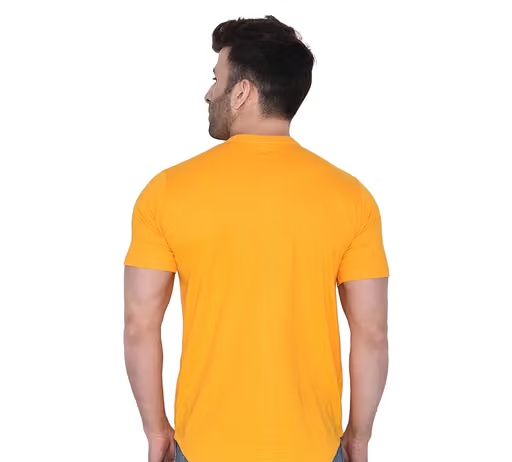Men Fashion Geum Half Sleeves Shirt | Stylish Trendy Men's Geum Regular fit Mandarin Collar Shirt | Fashionable 7 button Casual shirt | Yellow Shirt for Men & Boy's - Image 2