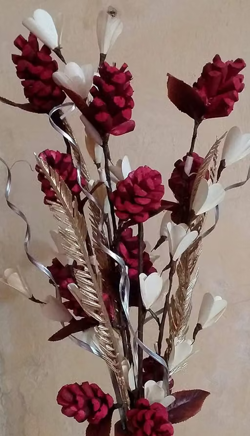 Set of 2 Beautiful Bouquet For Home Decor Made from Dried Plant Parts and Jute / 48 cm Height / Eco-Freindly / Multicolour - Image 2