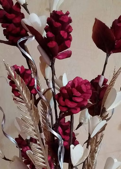 Set of 2 Beautiful Bouquet For Home Decor Made from Dried Plant Parts and Jute / 48 cm Height / Eco-Freindly / Multicolour - Image 4