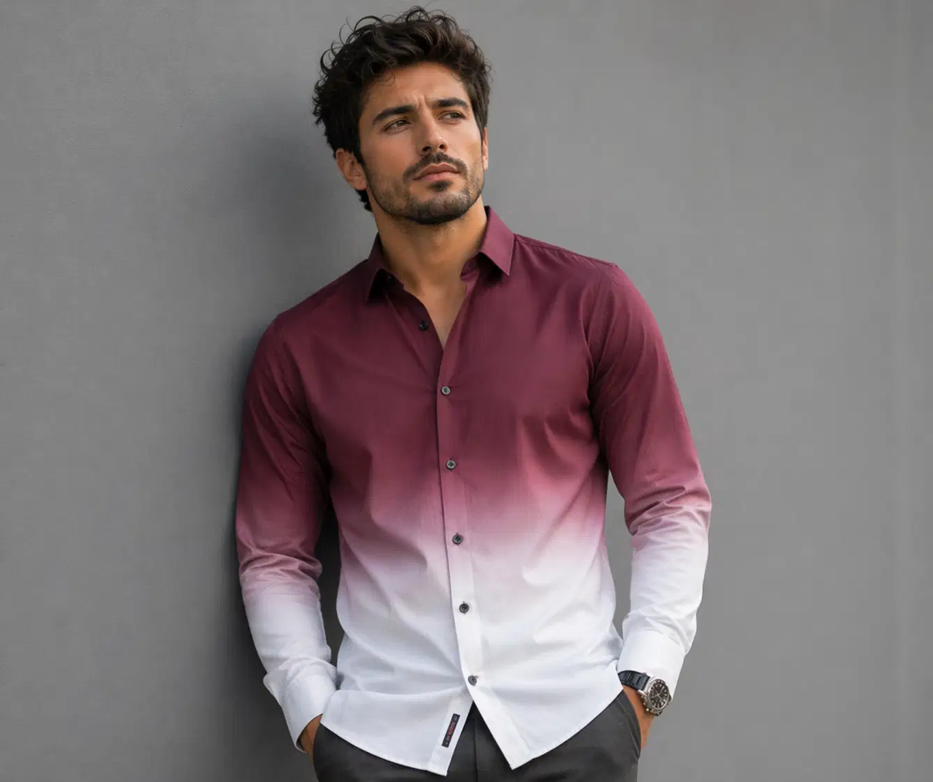 Lycra Regular Fit Full Sleeves Men's Formal Shirt - Maroon ( Pack of 1 )