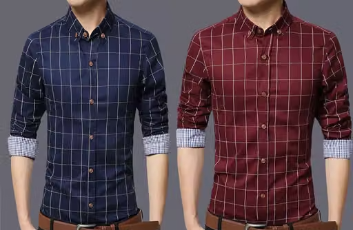 Toroly Treading SATIN Check Full Sleeve Mens Shirt