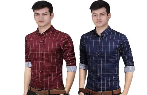 Toroly Treading SATIN Check Full Sleeve Mens Shirt - Image 2