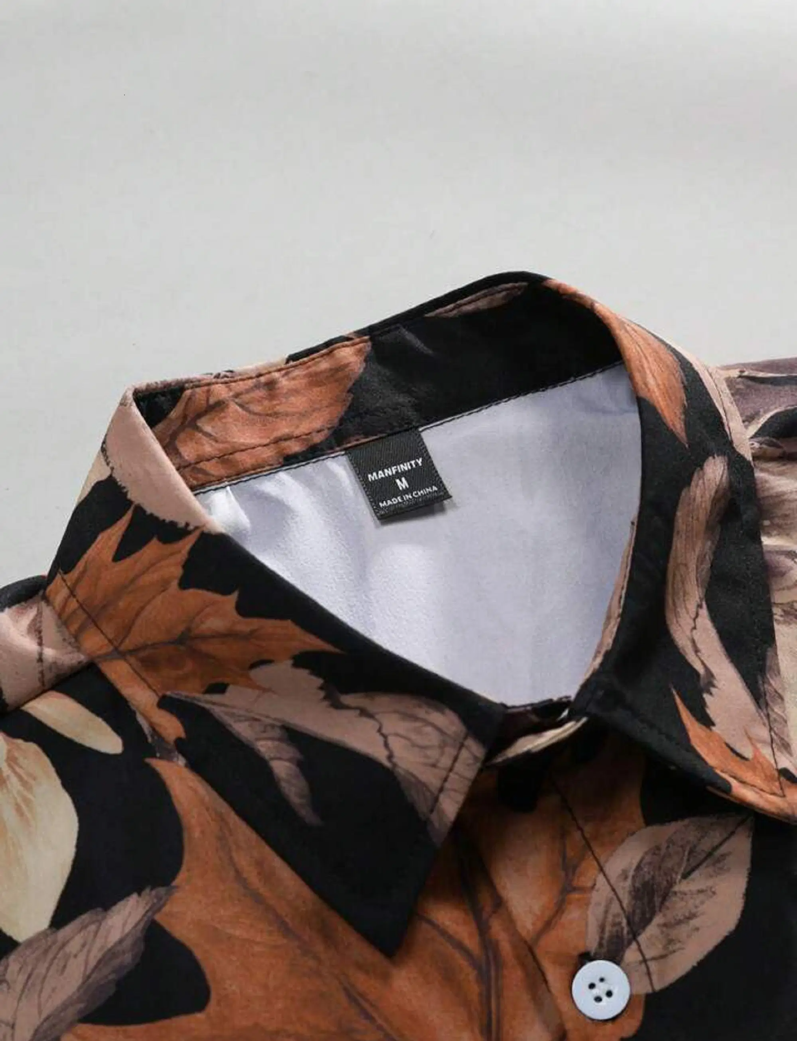 Poly Cotton Regular Fit Printed Half Sleeves Men's Casual Shirt - Brown ( Pack of 1 ) - Image 2