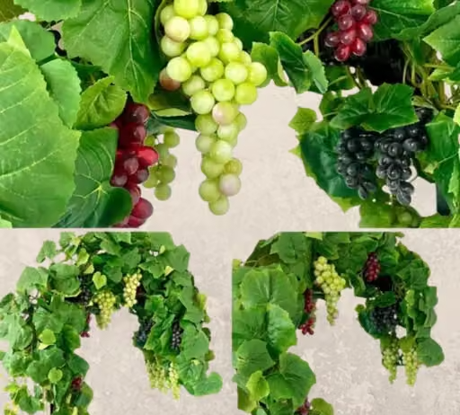 Artificial Hanging Grapes with Leaves for Home, Garden, Car, Events, Fruit Shop, Basket, Bowl, Photography, Dining Table and Events Decoration - 18 CM - (36 Tips) Pack of 1 - Image 4