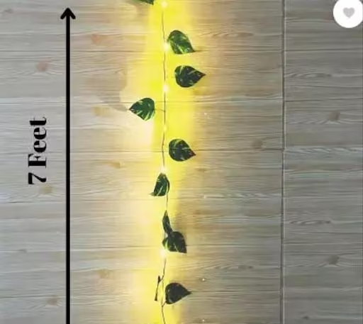 Decor's 7 feet Money Plant string with Warm Light (Pack of 2) Artificial Plant (213 cm, Green) - Image 3