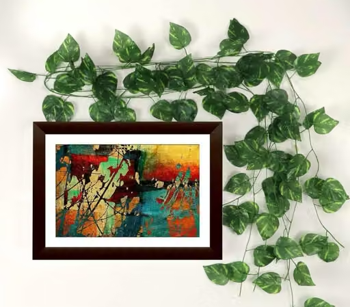 (Pack of 10) Artificial Ivy Garland Leaves Greenery Hanging Vine Creeper Bunch|Home Décor|Balcony Office Decoration Party Festival Craft, 30 Leaves {10 Strings, Each 7.5 Ft, Green} - Image 3