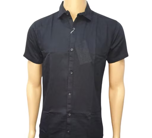 Men’s Black Half Sleeve Office Wear Formal Shirt