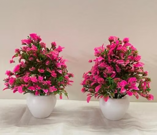 DM enterprise artificial attractive plant, artificial bonsai plant ,artificial flowers, artificial decorative plant, artificial decor item home kitchen and office indoor and outdoor decoration.set of 02