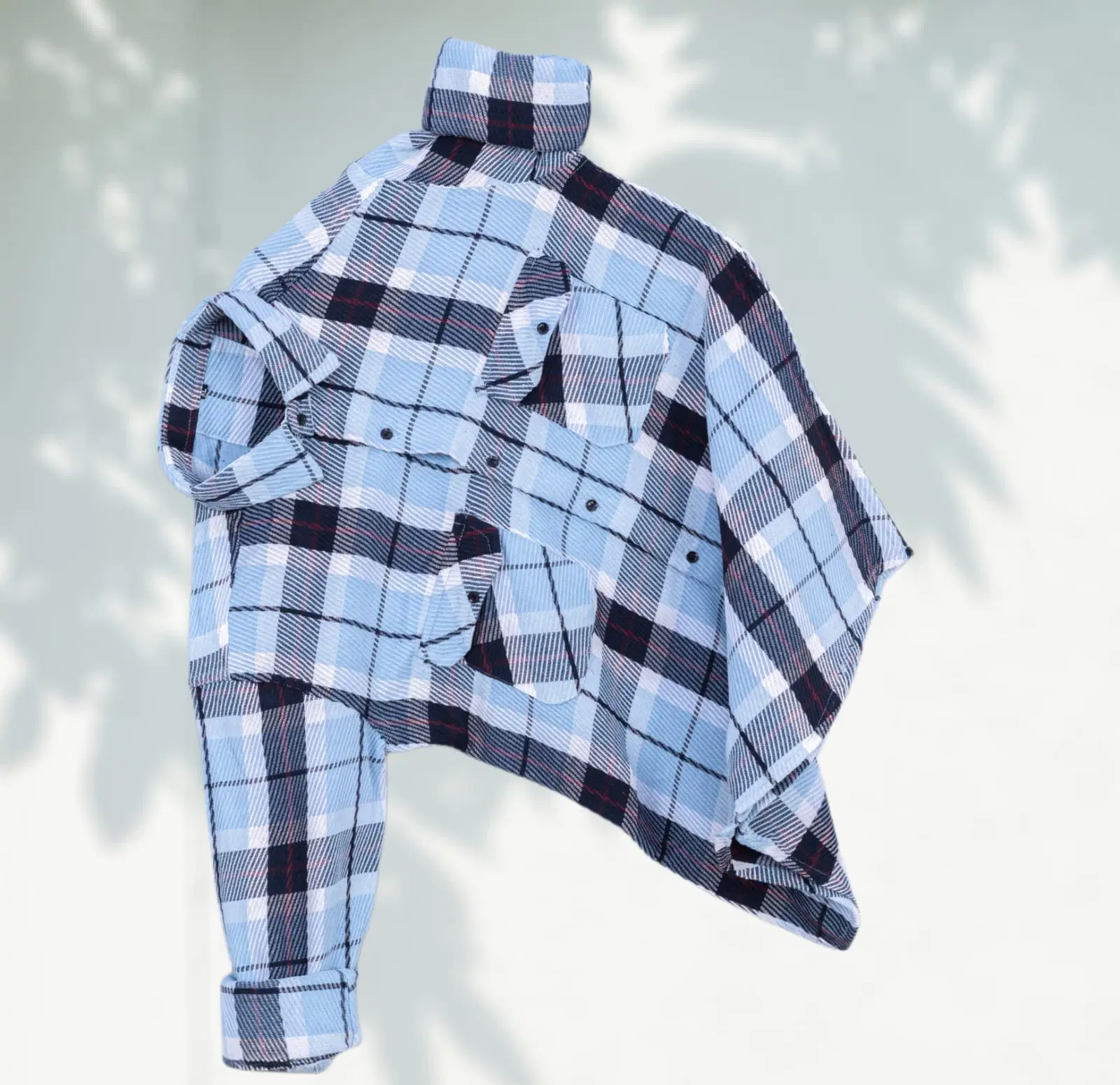 Braxumber Cotton Blend Regular Fit Checks Full Sleeves Men's Casual Shirt - Blue ( Pack of 1 )