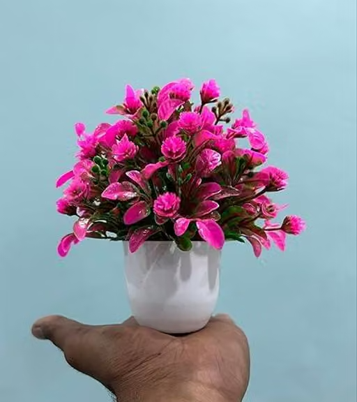 DM enterprise artificial attractive plant, artificial bonsai plant ,artificial flowers, artificial decorative plant, artificial decor item home kitchen and office indoor and outdoor decoration.set of 02 - Image 3