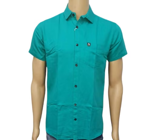 Men’s Persian Green Half Sleeve Office Wear Formal Shirt
