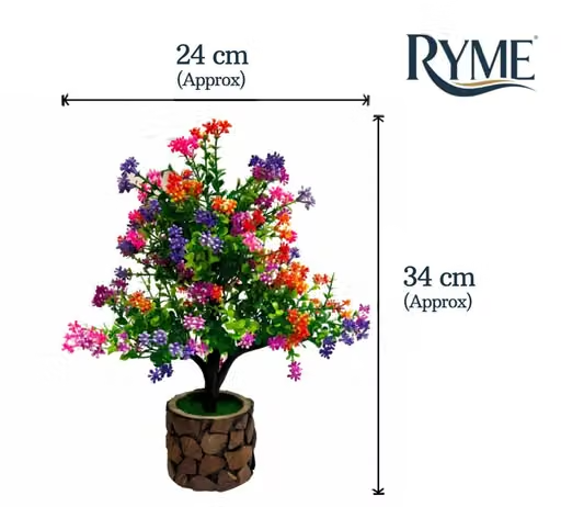 Ryme Artificial Plant With Wooden Pot/Vase For Home Office Decoration - Image 2