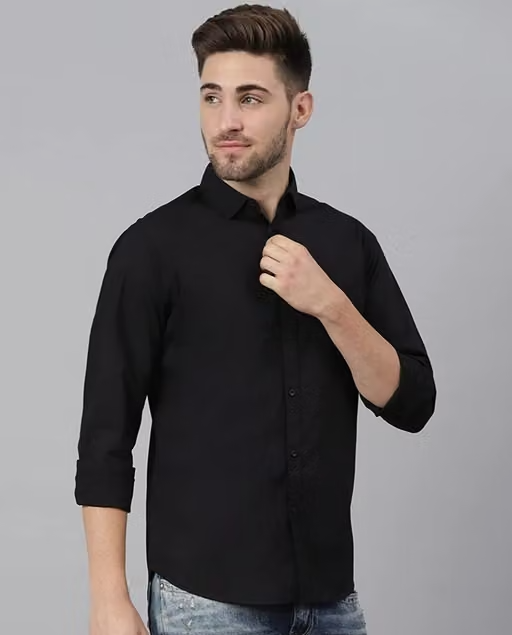 SPREAD COLLAR CASUAL MEN SHIRT - Image 2