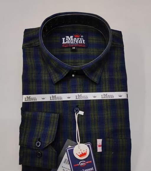 Decent casual cotton Branded check shirt