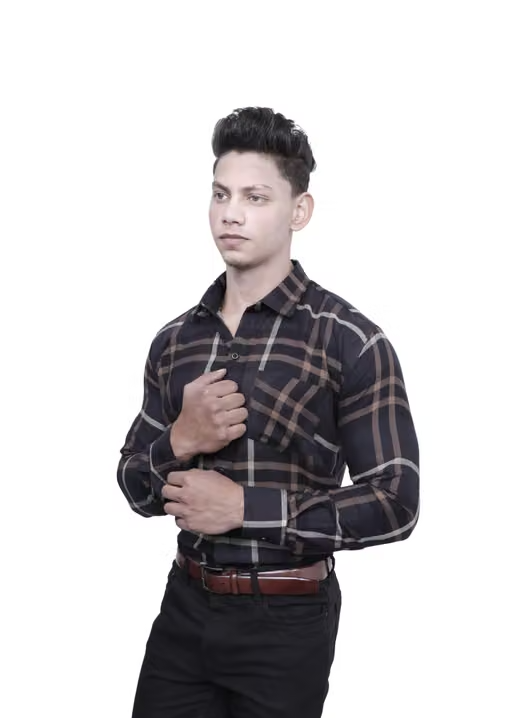 Brown Casual Checks