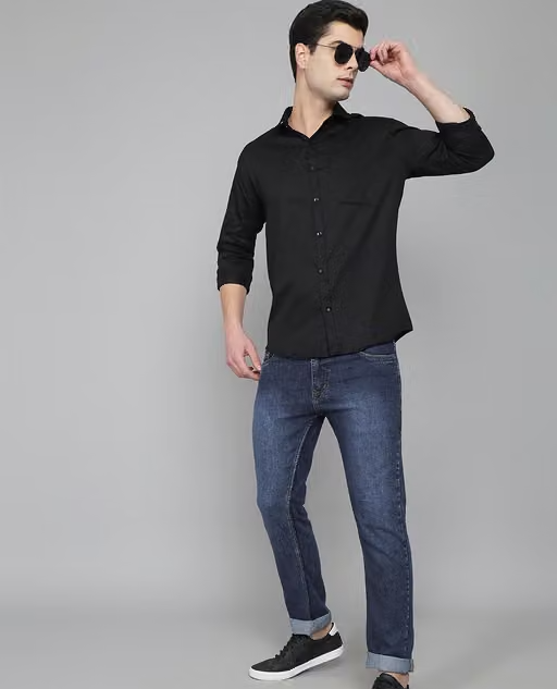 johny hills Mens Causal|Formal shirt|cotton blend|Combo{Pack of 2} - Image 3