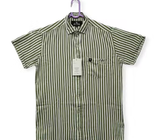 Men's Stripe Half Sleeve Shirt