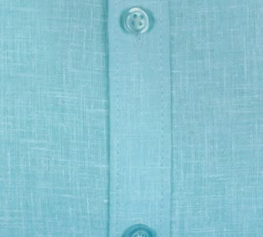 ACCOX Men's Half Sleeves Formal Regular Fit Cotton Linen Shirt(Ocean Blue,GO524) - Image 3