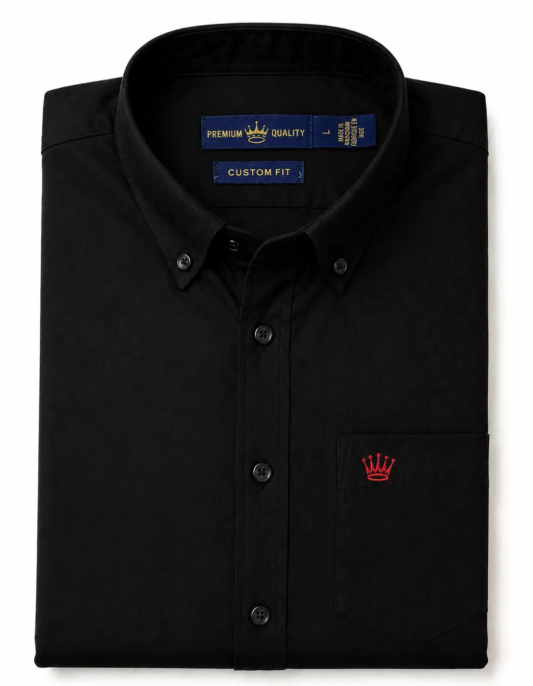 nikline Cotton Regular Fit Solids Full Sleeves Men's Casual Shirt - Black ( Pack of 1 )
