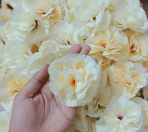 Kps Enterprises Beautiful Artificial Flowers Peach Carnation Flowers for Decorating Purposes and DIY, Crafting, Home Decor, Festival, Pooja Room Decoration ,Potpourri, Flowers For Decorations On Ganpati Pooja Ganesh Chaturthi Rakshabandhan Festivals (30pcs) - Image 3
