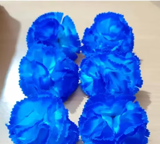 Kps Enterprises Beautiful Artificial Flowers Blue Carnation Flowers for Decorating Purposes and DIY, Crafting, Home Decor, Festival, Pooja Room Decoration ,Potpourri, Flowers For Decorations On Ganpati Pooja Ganesh Chaturthi Rakshabandhan Festivals (30pcs) - Image 2