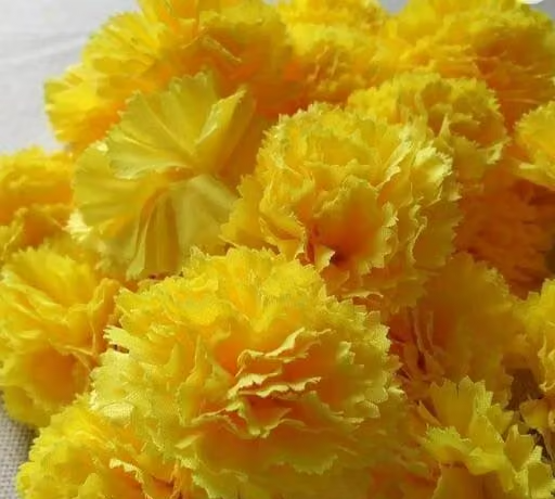 Artificial Loose Carnation Flower (Yellow) -Pack of 30 Pieces - Image 2