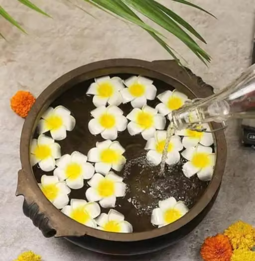 Black Pari 8. Pcs Artificial Fake Floating Flowers for Decoration, Pooja Thali,Festival & Events, Home, Table, Bedroom, Pooja Room, DIY Craft - Image 4