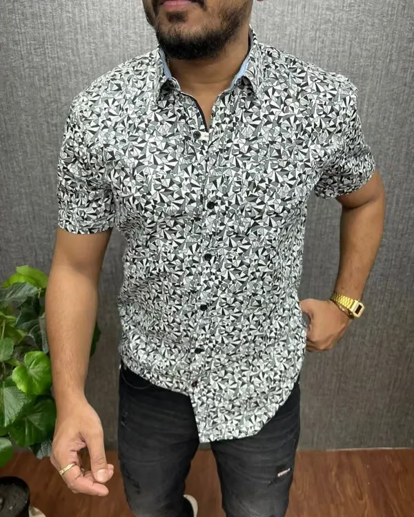 Kingspire Cotton Blend Regular Fit Printed Half Sleeves Men's Casual Shirt - Multicolor ( Pack of 1 )
