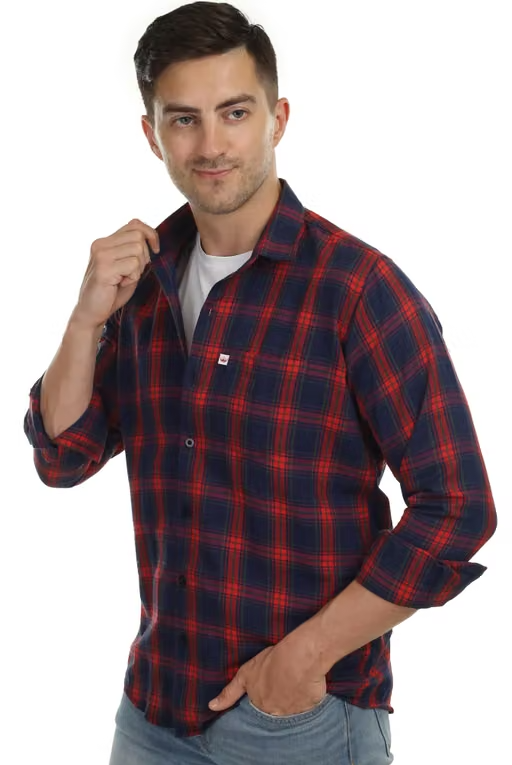 Pretty cotton Branded check shirt, Full Sleeves - Image 3