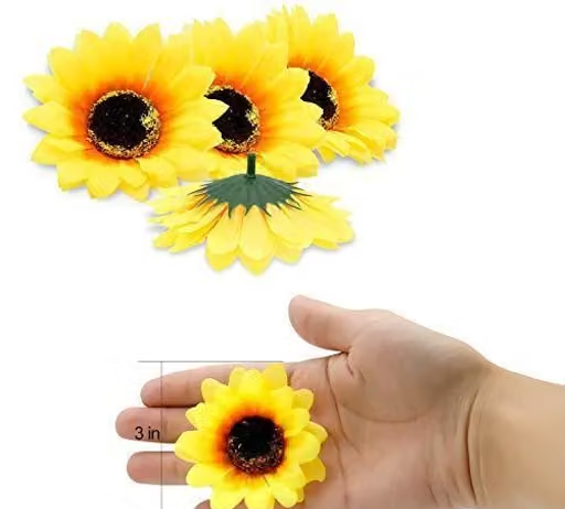 artificial sunflower for home , wedding , party decoration (pack of 50) - Image 3